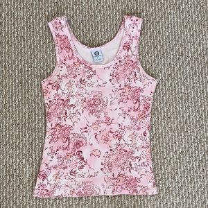 Vintage Floral Swirl Design Tank Top